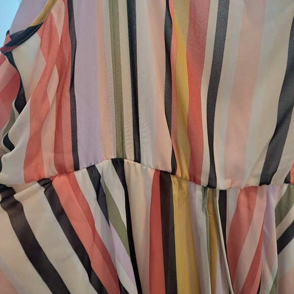 NWT Torrid Midi Chiffon Multicolored Dress Size 3 - Picture 5 of 10
